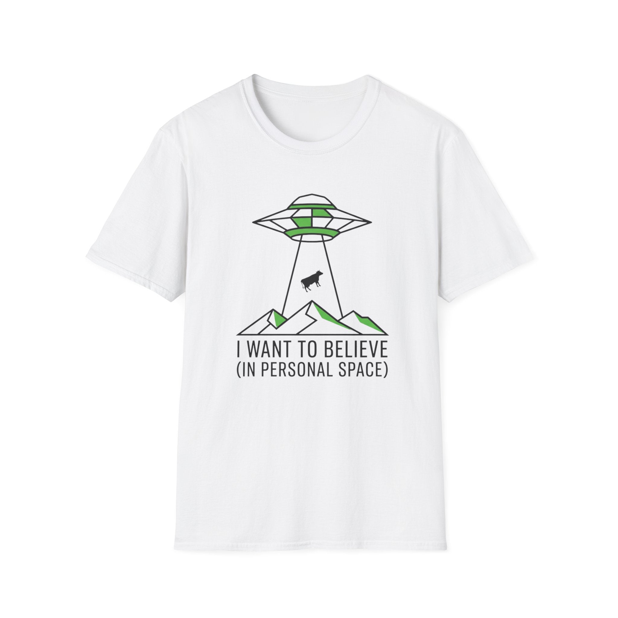 Alien Abduction Tee — "I Want to Believe (In Personal Space)" UFO T-Shirt