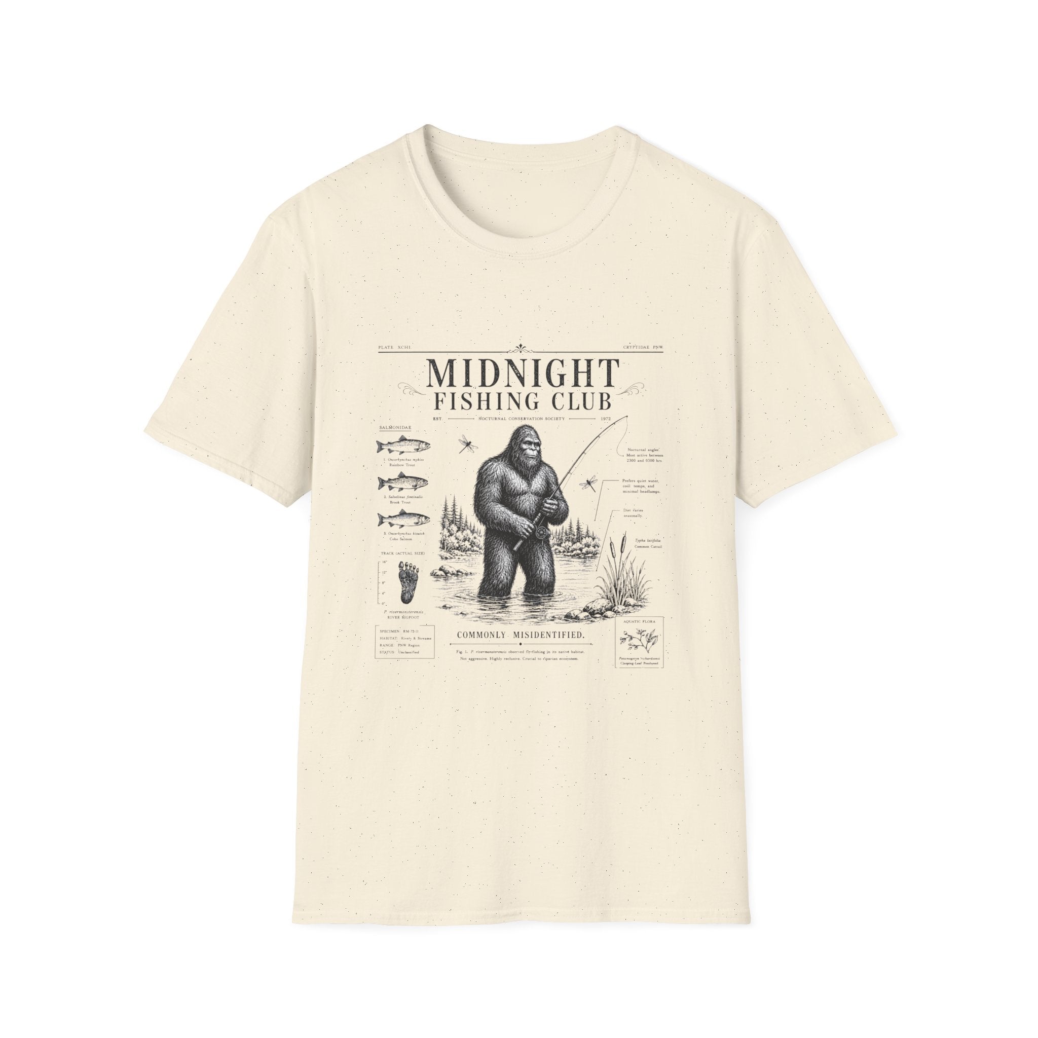 Midnight Fishing Club T-Shirt — Sasquatch Graphic Tee