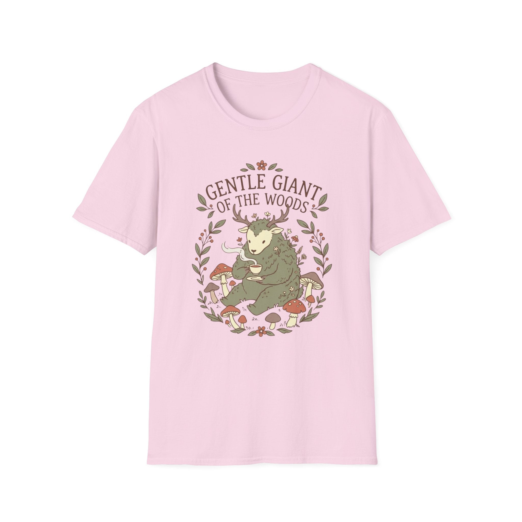 Cottagecore Cryptid T-Shirt — "Gentle Giant of the Woods" Woodland Creature Graphic Tee