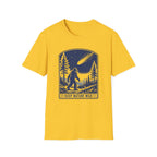 Bigfoot Stargazing T‑Shirt — Keep Nature Wild Forest Comet Design