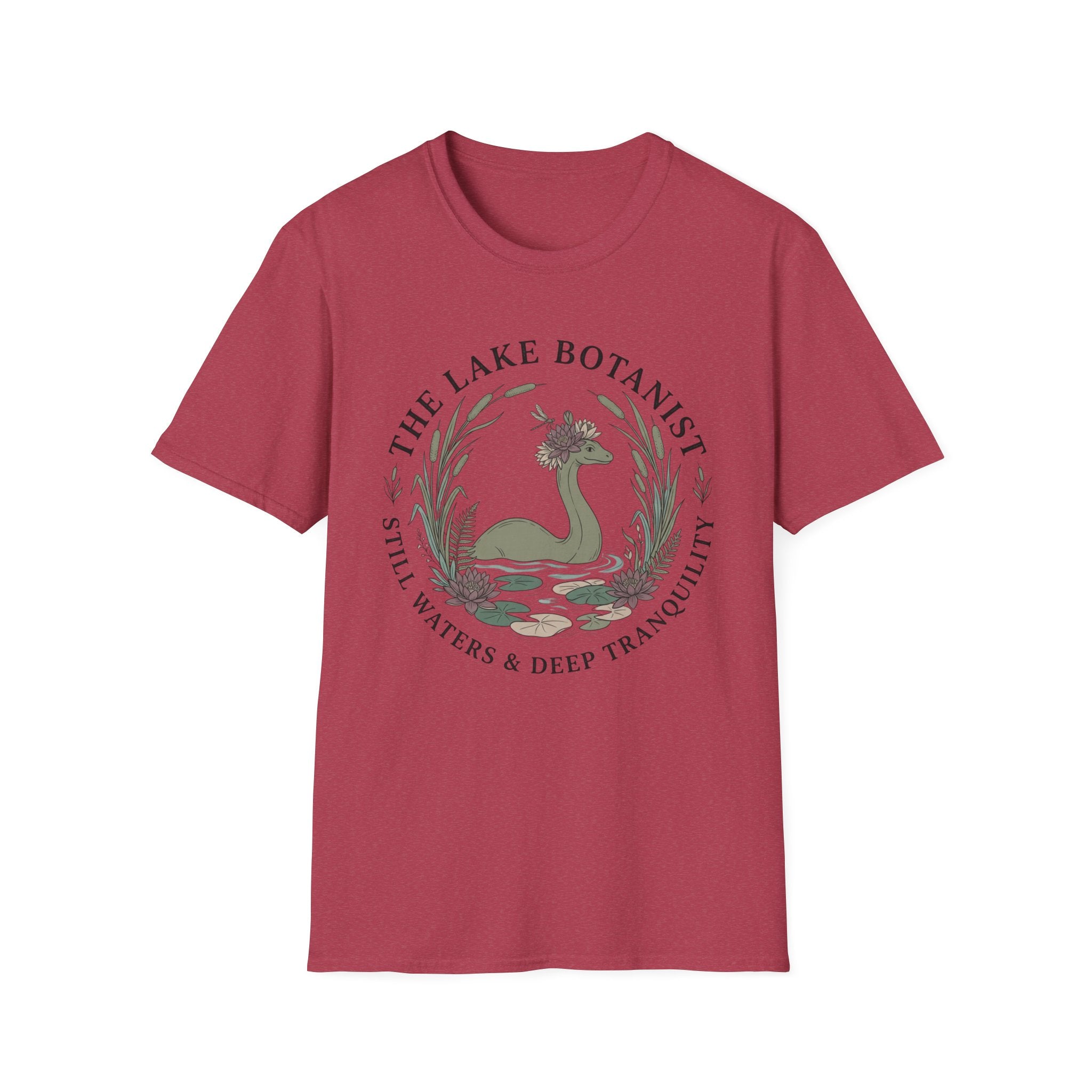 Cozy Cottagecore Nessie T-Shirt — 'The Lake Botanist' Nature Graphic Tee