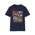 Yeti Wave T-Shirt — Japanese Ukiyo-e Snowman Graphic Tee (伝説の雪男)