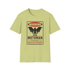 Warning: Mothman T-Shirt — Vintage Cryptid Warning Sign Tee