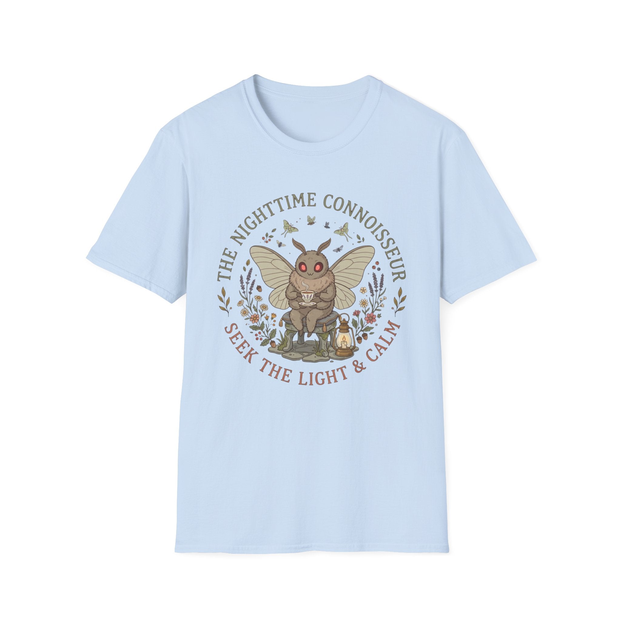 Mothman Cozy Cottagecore Graphic Tee - The Nighttime Connoisseur T-Shirt