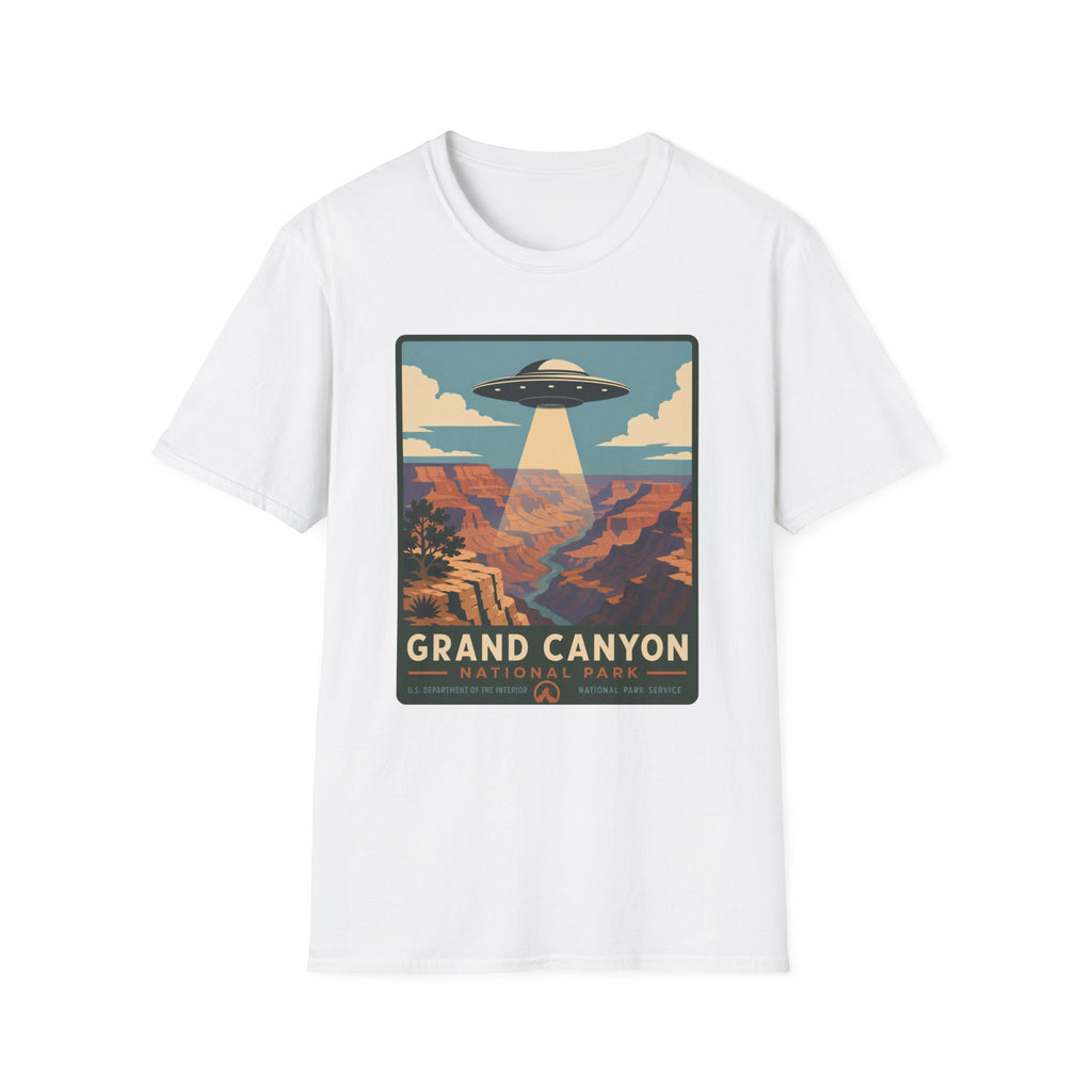 Grand Canyon UFO T-Shirt — Retro Alien Abduction National Parks Poster Tee