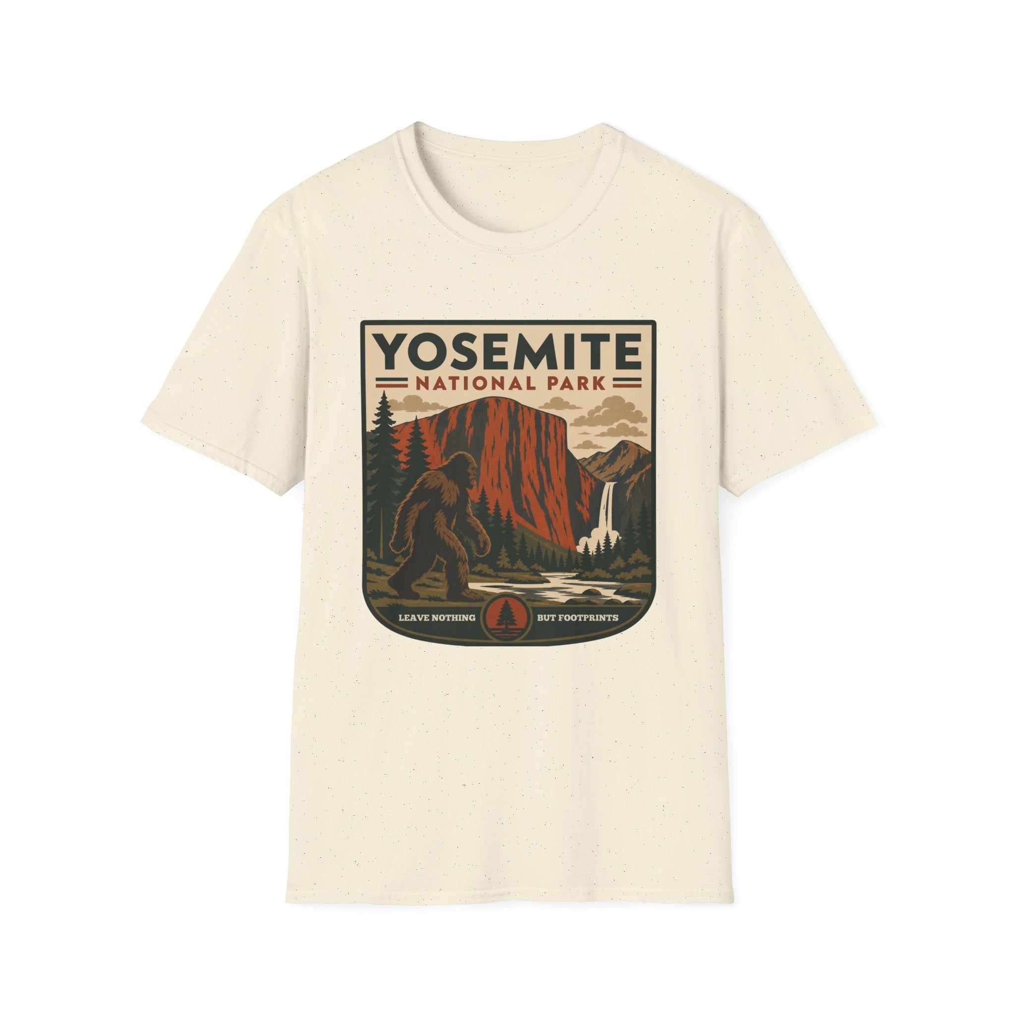 Yosemite Bigfoot National Park Graphic T-Shirt — Vintage El Capitan Nature Tee