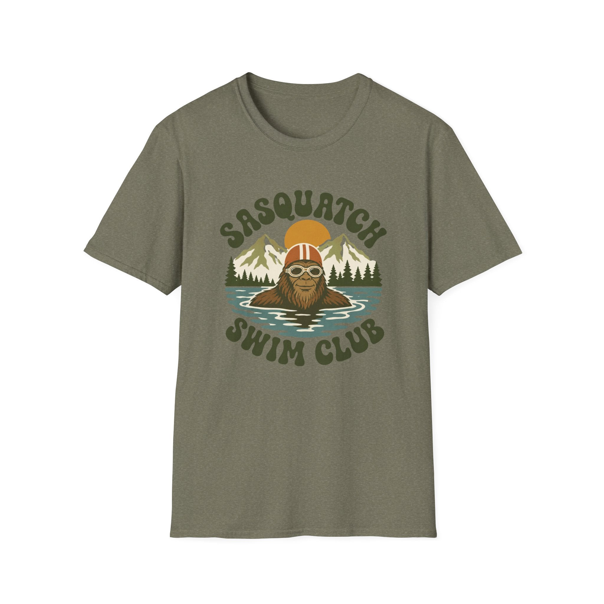 Sasquatch Swim Club T-Shirt — Vintage Retro 70s Bigfoot Graphic Tee