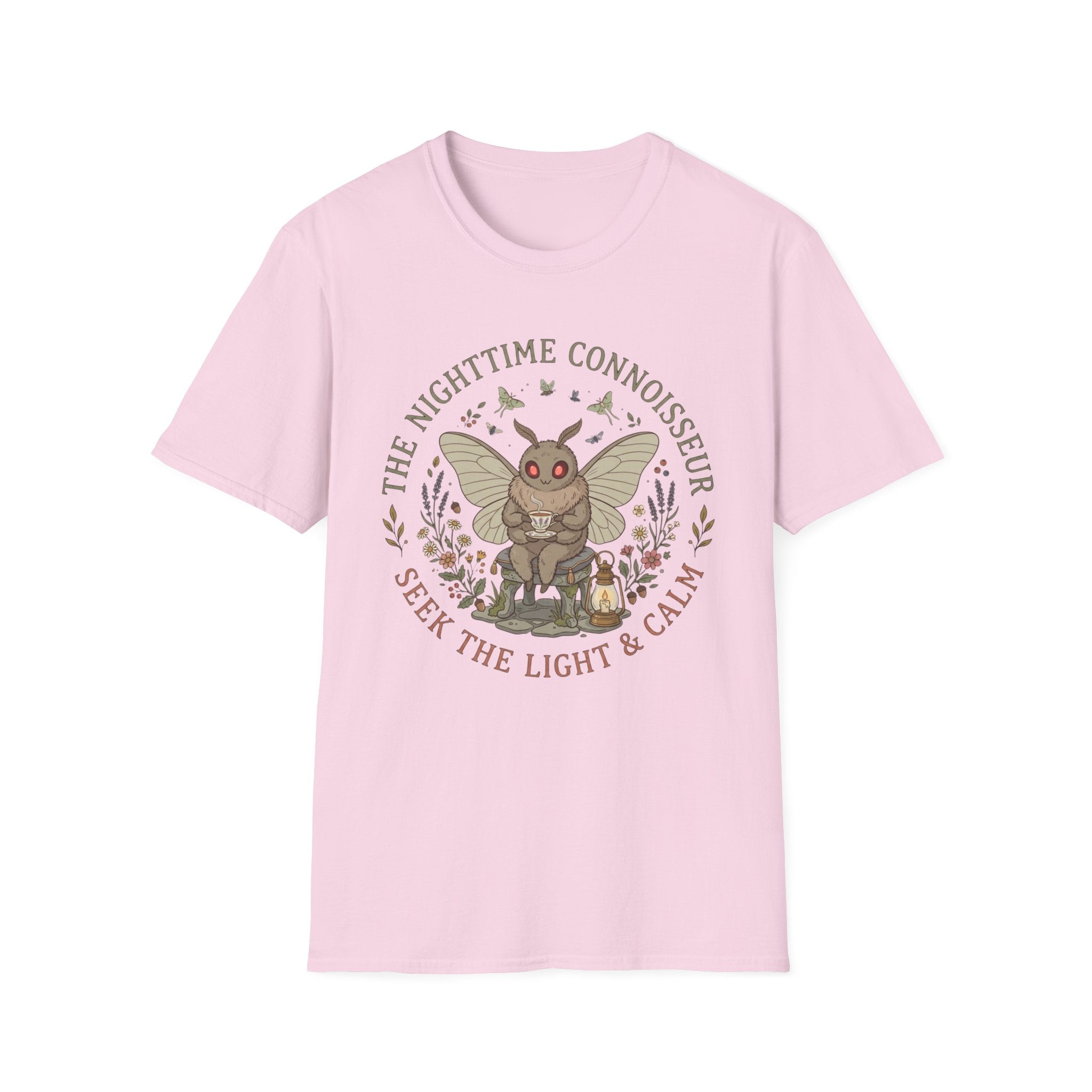 Mothman Cozy Cottagecore Graphic Tee - The Nighttime Connoisseur T-Shirt