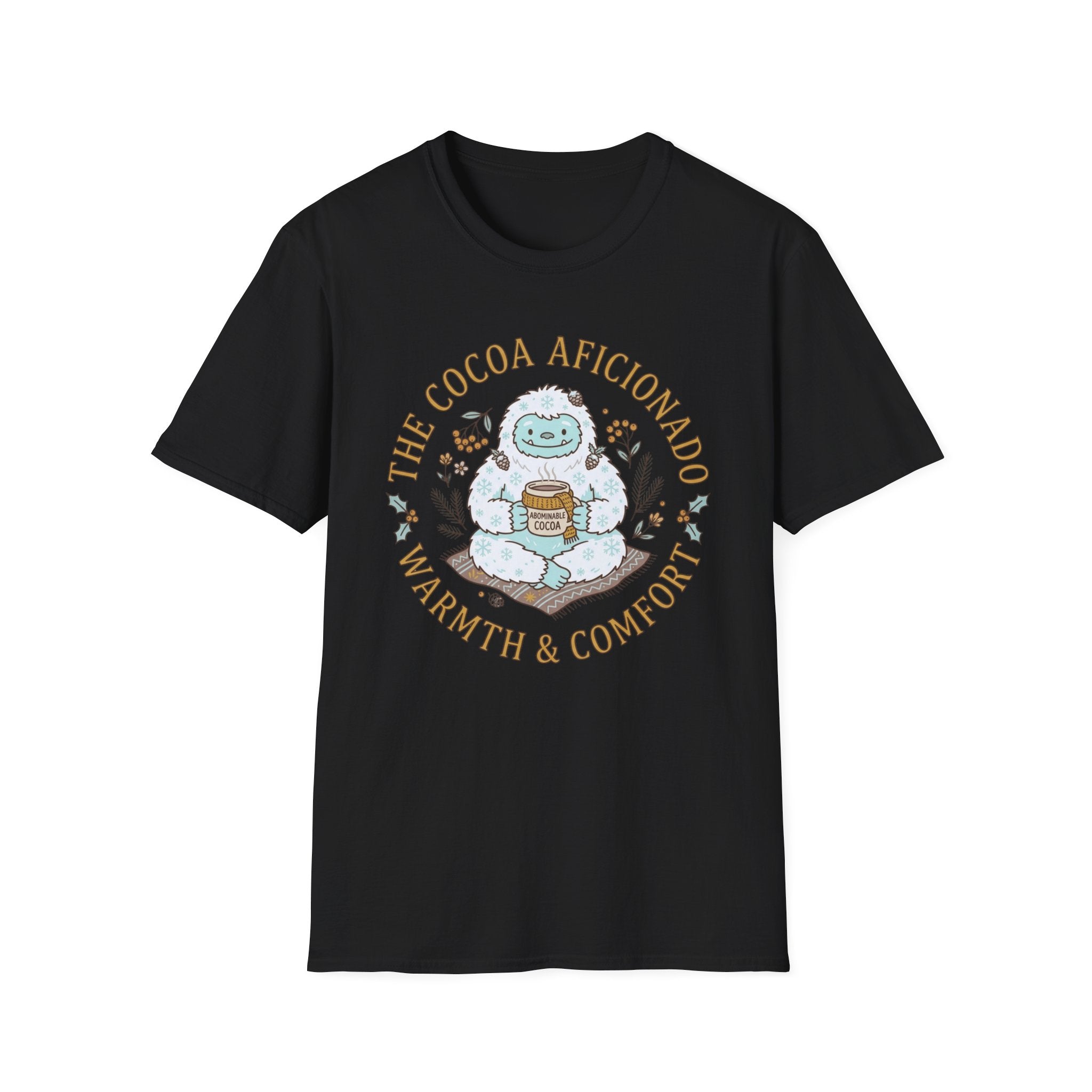 Yeti Hot Cocoa Aficionado T-Shirt — Cozy Cottagecore Winter Tee