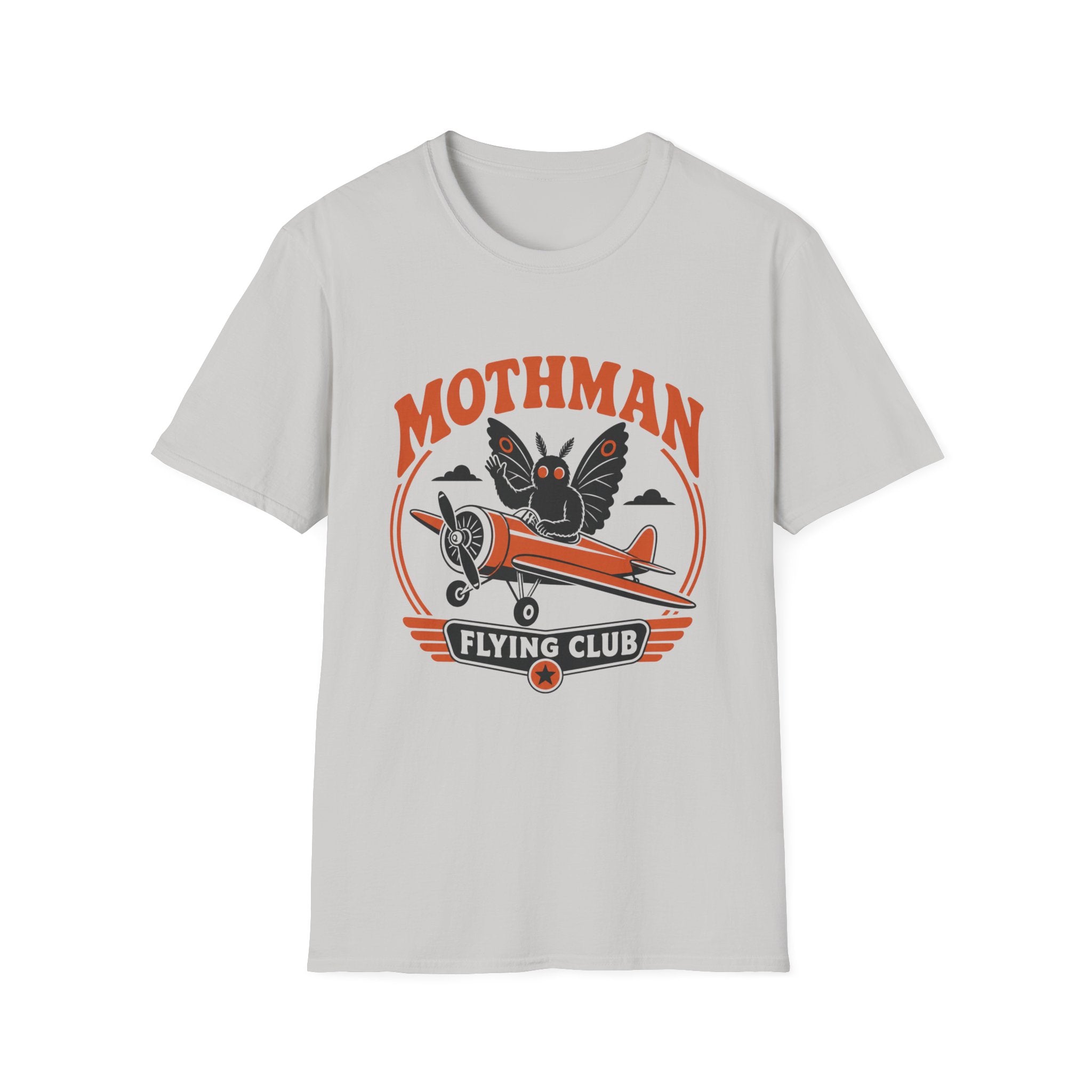 Mothman Flying Club T‑Shirt - Retro 70s Airplane