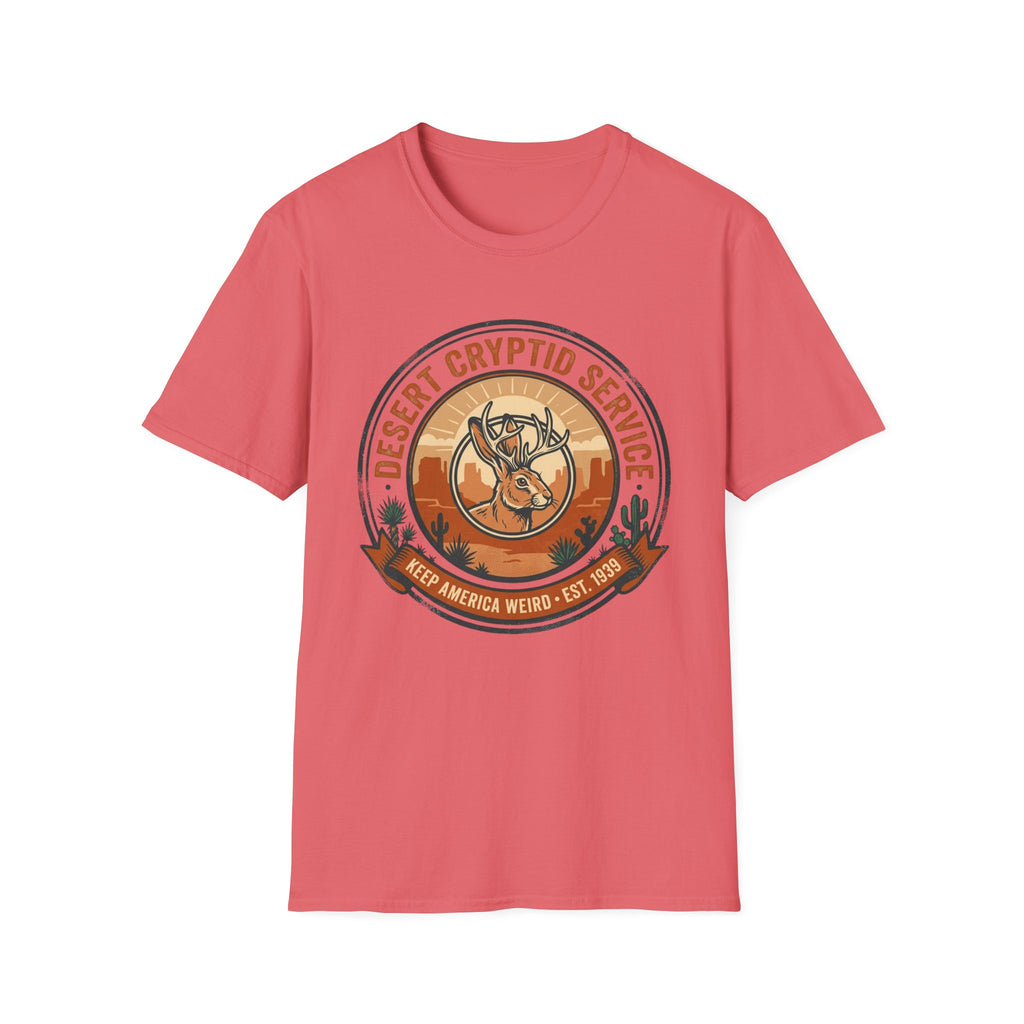 Desert Cryptid Service T-Shirt — Retro Desert Jackalope Graphic