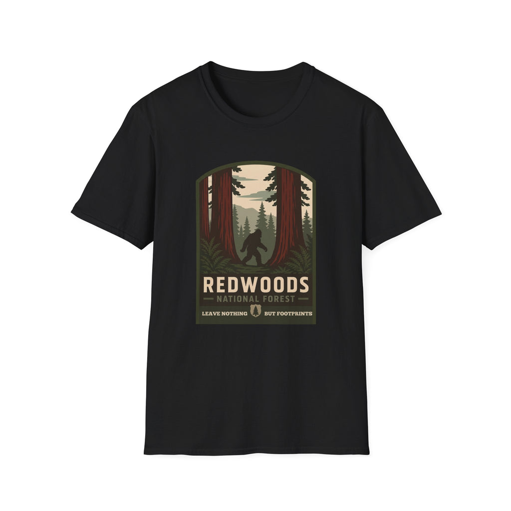 Redwoods National Park Bigfoot T‑Shirt — Vintage Forest Adventure Tee