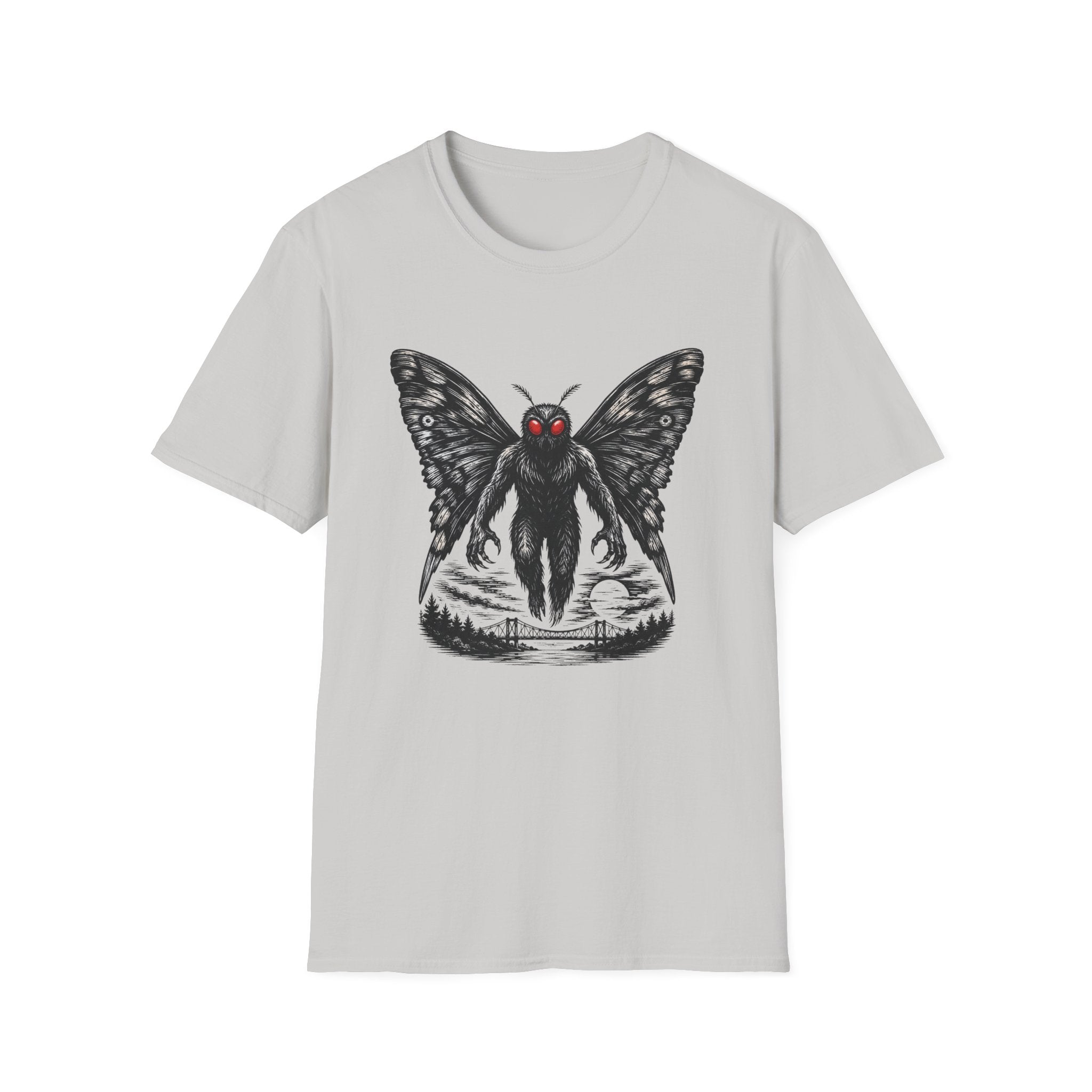 Mothman Graphic Tee — Red-Eyed Cryptid Mothman T-Shirt