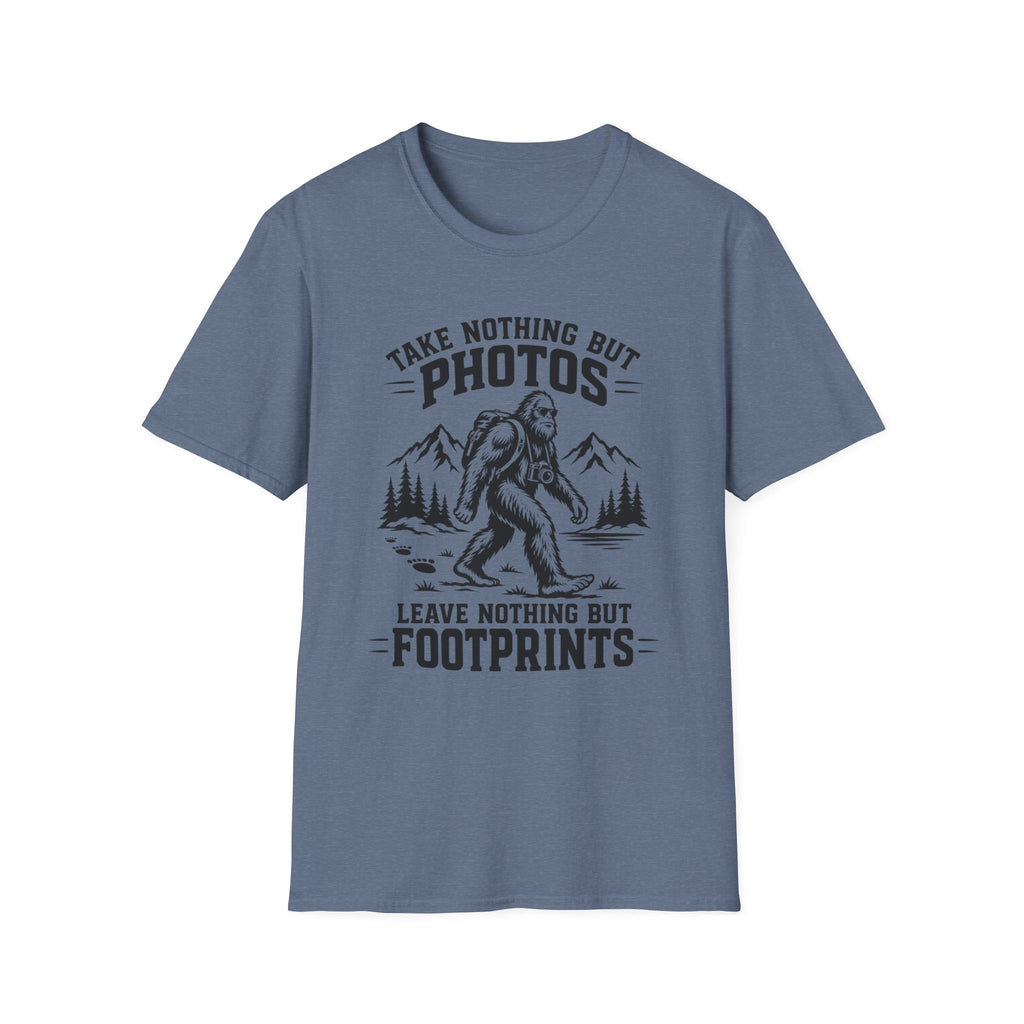 “Take Nothing But Photos, Leave Nothing But Footprints” Bigfoot Adventure Tee
