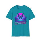Mothman Retro Sunset T‑Shirt — Neon 80s Vaporwave Cryptid Tee