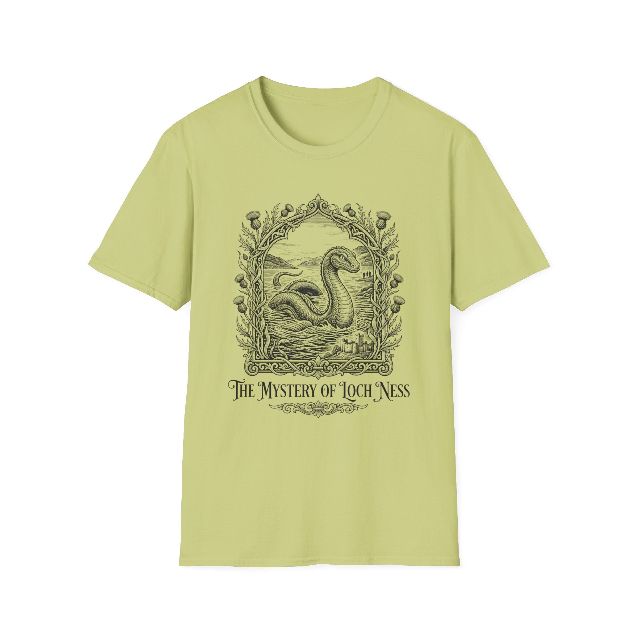 Mystery of Loch Ness T-Shirt — Vintage Loch Ness Monster Etching Illustration